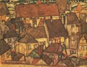 Egon Schiele Yellow City (mk12) Spain oil painting artist